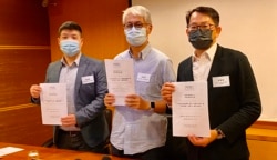 香港民意研究所公布民调显示,约有60%的受访者不愿意到大湾区定居或者工作 (美国之音/汤惠芸)