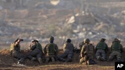 加沙边境地带的以色列士兵。(2023年12月11日)