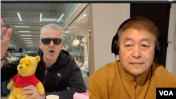 布兰丹·卡瓦纳博士(Dr. Brendan Kavanagh)农历年前夕接受美国之音记者叶兵视频访谈(美国之音叶兵拍摄)