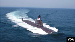 신형 3천톤급 잠수함인 '신채호함'이 지난 4일 한국 해군에 인도됐다. 사진 = 한국 방위사업청 제공