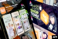美国首都华盛顿Temu消费者视频显示的Temu app。(2023年2月23日)