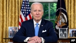 美国总统拜登在白宫就债务上限达成的协议发表讲话。(2023年6月3日)