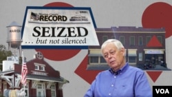 FILE - Lebih sedikit jurnalis yang ditangkap di AS pada tahun 2023 dibandingkan beberapa tahun terakhir. Namun pelanggaran lain seperti penggerebekan polisi di Marion County Record dan rumah penerbit Eric Meyer di Kansas, menunjukkan Amandemen Pertama masih menghadapi serangan.