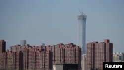 资料照:北京的一处居民楼群。(2017年12月16日)