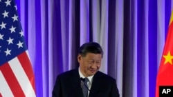 中国国家主席习近平2023年11月15日在旧金山出席美国商界主办的晚宴并发表讲话。