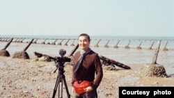 江松长在《金门》拍片现场。