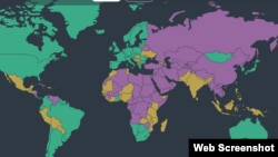 自由之家全球自由指数示意图