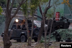 台湾军队在台东举行军演。(2024年1月31日)