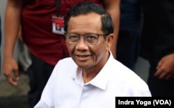 Mahfud MD pada Senin (27/11). (VOA/Indra Yoga)