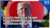 Pidato Perdana Trump Pascapenembakan Kembali Tekankan MAGA
