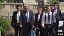 台湾国民党总统参选人侯友宜赴美国国会山拜会美国会议员。（2023年9月18日）