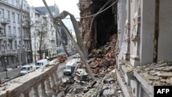 乌克兰哈尔科夫市遭到俄罗斯无人机的攻击。(2023年12月31日)