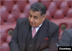 英国外交部国务大臣艾哈迈德勋爵(Lord Tariq Ahmad)(照片来源:英国国会)