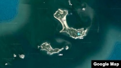 离中国大陆厦门很近的二胆岛,归台湾管辖。(谷歌地图截屏)