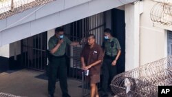 资料照片:在香港赤柱监狱的黎智英。(2023年7月28日)