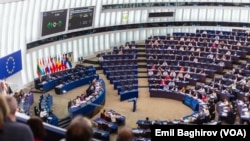 资料照片:欧洲议会2023年9月14日的一次全体会议
(美国之音摄影)