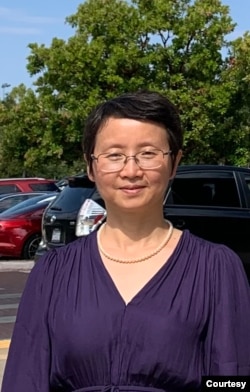 资料照:中国著名维权人士丁家喜的夫人罗胜春