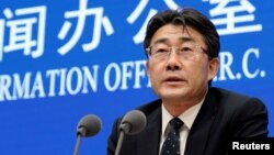 全球知名病毒学家和免疫学家、前中国疾控中心主任高福在一个新闻发布会上。(2020年1月22日)