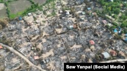 စစ်ကိုင်းတိုင်းထဲမှ မီးဘေးသင့်ကျေးရွာ