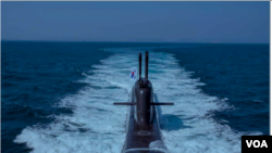 신형 3천톤급 잠수함인 '신채호함'이 지난달 4일 한국 해군에 인도됐다. 사진 = 한국 방위사업청 제공