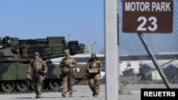 资料照片:驻德国的一个美国陆军基地。(2022年3月11日)