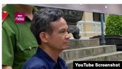 资料照片:越南活动人士陈文邦在胡志明市受审。(2023年5月13日)