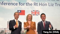 英国前首相特拉斯访问台湾展现支持之意,引起北京剧烈反弹。(美国之音特约记者杨安摄影)