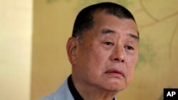 资料照片:香港著名媒体人士、《苹果日报》创办人黎智英。(2020年7月1日)