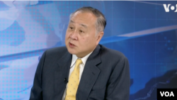 资料图片:美国之音2023年8月专访香港议会发起人袁弓夷。