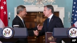 စင်္ကာပူနိုင်ငံခြားရေးဝန်ကြီး Vivian Balakrishnan နဲ့ အမေရိကန်နိုင်ငံခြားရေးဝန်ကြီး Antony Blinken တို့ အမေရိကန်မှာ တွေ့ဆုံဆွေးနွေးမှု (16th JUNE 2023)