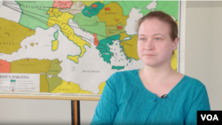 德国马歇尔基金会研究员马晓月(Mareike Ohlberg)。(美国之音乔纳森·斯皮尔拍摄)