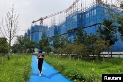 碧桂园正在北京开发的一个住宅楼盘。(2023年8月11日)