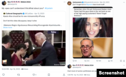 这个名为Ben MAGA 2024 的帐户已被确定为中国垃圾网络影响力运动的一员。该账户散步虚假信息，指责现任总统拜登有恋童癖。（照片来源：Institute of Strategic Dialogue 战略对话研究所）