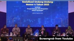 Acara sosialisasi UU P2SK, Kamis, 3 Agustus 2023. (YouTube Screengrab/@BKFKemenkeuRI)