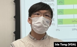 谢栋丞表示,民主派不能够进入立法会,建制派政党对财政预算案的意见,不能够代表整体香港民意 (美国之音/汤惠芸)