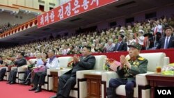 지난 27일 김정은 북한 국무위원장이 평양체육관에서 열린 북한 전승절 기념행사에 참석했다고 북한 관영매체 조선중앙통신이 28일 보도했다. (사진출처: 조선중앙통신)