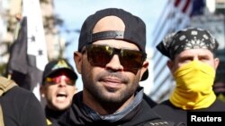 资料照片:极右翼组织“骄傲男孩”前首领亨利·“恩里克”·塔里奥。(2020年11月14日)