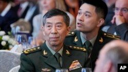 中国国防部长李尚福在新加坡出席香格里拉对话。（2023年6月2日）