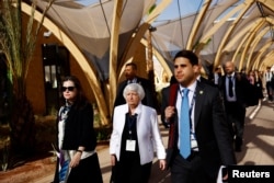 美国财长耶伦在摩洛哥参加国际货币基金组织和世界银行年会。(2023年10月11日)