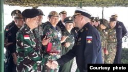 Beberapa delegasi TNI menghadiri acara latihan militer bersama negara-negara mitra di Vladivostok, Rusia, 26-29 September 2023 (foto courtesy: Tentara Nasional Indonesia)
