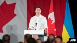 Perdana Menteri Kanada Justin Trudeau berbicara dalam sebuah acara di Toronto, Ontario, pada 22 September 2023. (Foto: AFP/Geoff Robins)