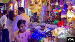 印度新德里巴吉拉塔宫电器批发市场 (美国之音/贾尚杰)