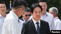 资料照:台湾总统赖清德在金门出席“八二三炮战”(中国称“金门炮战”)66周年纪念活动。(2024年8月23日)