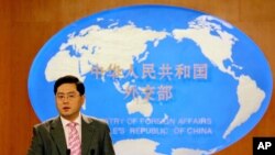 时任中国外交部发言人秦刚(2007年7月5日)