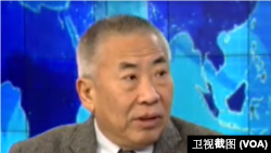 经济学家罗小朋参加美国之音卫视讨论节目(美国之音卫视视频截图)