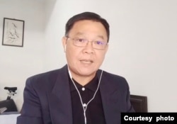 台湾张骞舰首任舰长黄征辉。(取自采访视频)