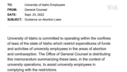 为因应新法律 爱达荷大学要求避免讨论堕胎议题