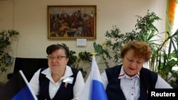 乌克兰顿涅茨克一处投票站。(路透社2022年9月27日)