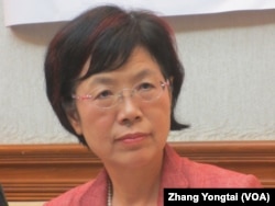 台湾执政党民进党立委尤美女 (美国之音张永泰拍摄)