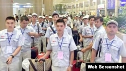 Các công nhân Việt Nam xuất khẩu lao động sang Hàn Quốc